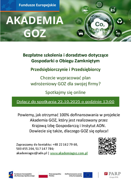 Plakat zawierający informacje zapisane w tekście powyżej