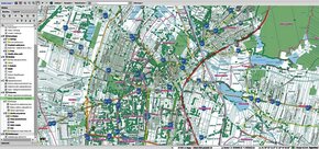 Widok ekranu ze strony geoportal.zory.pl. Mapa miasta Żory 