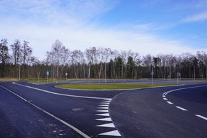 Na zdjęciu droga łącząca ul. Fabryczną i ul. Boczną w Żorach