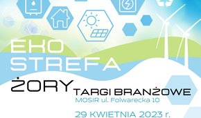 Plakat promujący Targi EKO-STREFA 2023 z informacjami zawartymi w tekście.