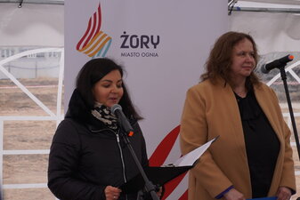 Uroczyste rozpoczęcie budowy nowych budynków mieszkalnych w Żorach