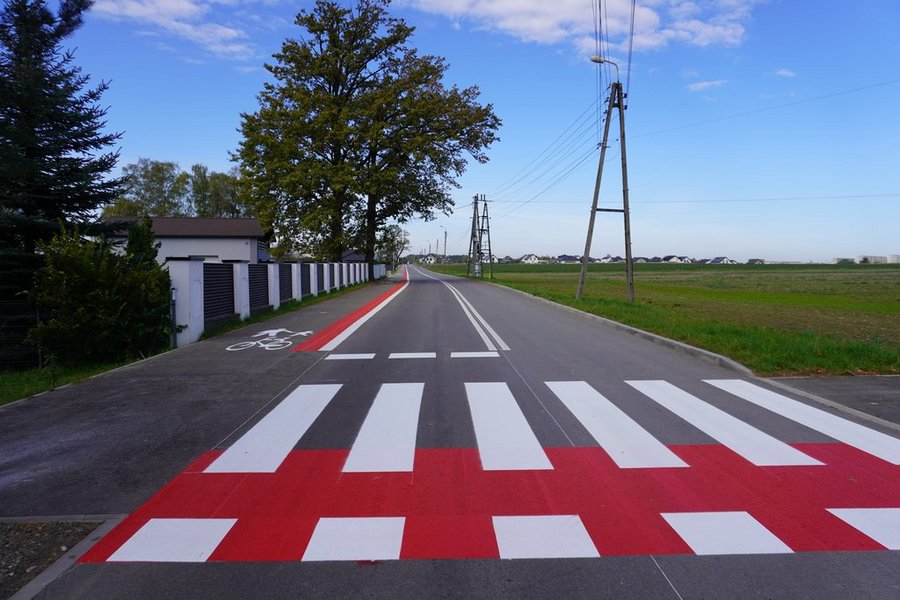 Na zdjęciu fragment drogi ul. Warszowickiej