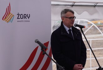 Uroczyste rozpoczęcie budowy nowych budynków mieszkalnych w Żorach