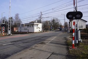 Na zdjęciu przejazd kolejowy przy ul. Dworcowej w Żorach