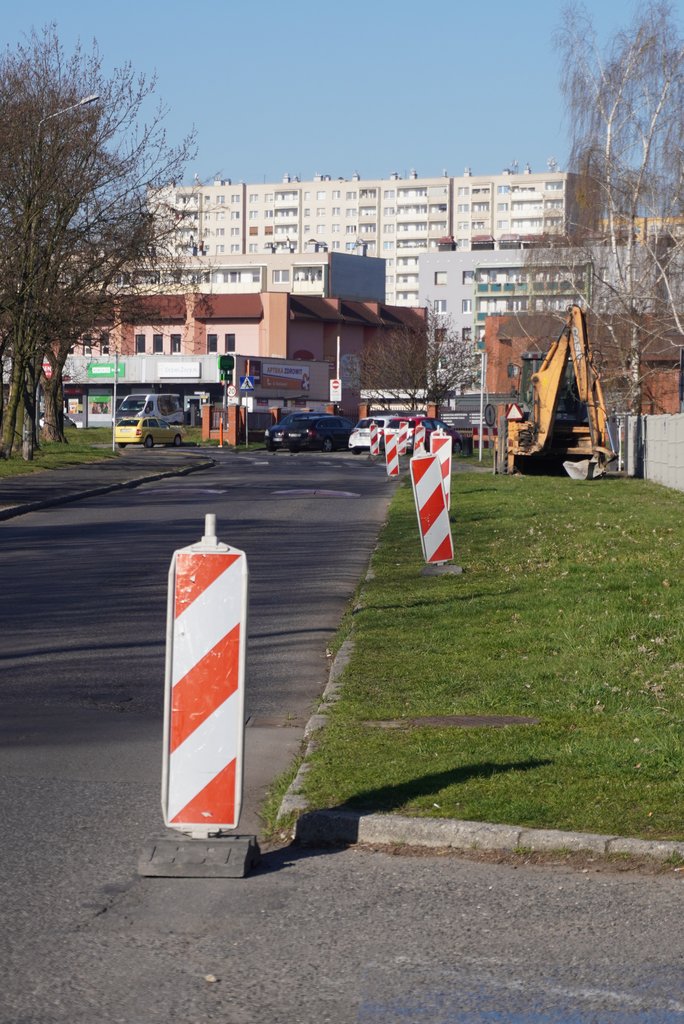 Ulica Bankowa podczas przygotowań do remontu 