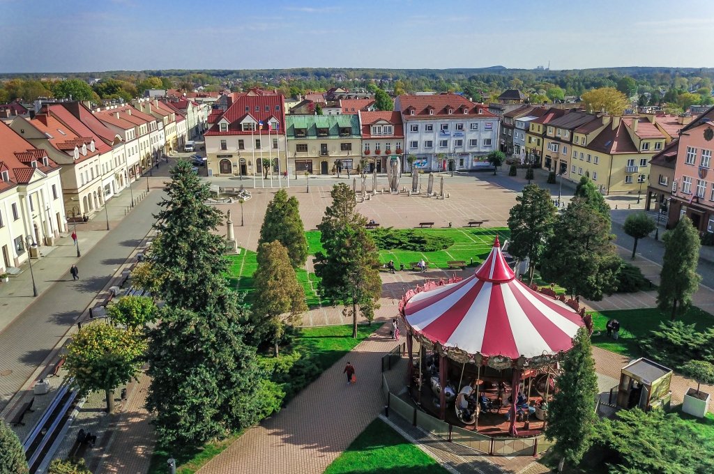 Na zdjęciu rynek w Żorach